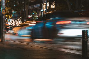 A time-lapse image of a New Haven car accident